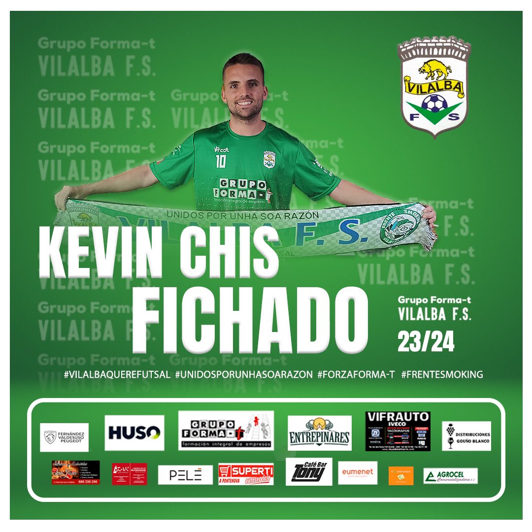 vilalba_fs's tweet photo. 𝐅𝐈𝐂𝐇𝐀𝐗𝐄 🆕

‼️ Kevin Chis novo xogador do Grupo Forma-t Vilalba

➡️ O pivot zurdo ferrolán ficha polo conxunto vilalbés tras 4 tempadas xogando ao máximo nivel no Parrulo Ferrol

💚 Gracias por confiar no noso proxecto Kevin, benvido á familia vilalbesa! https://t.co/eoYTddrShM