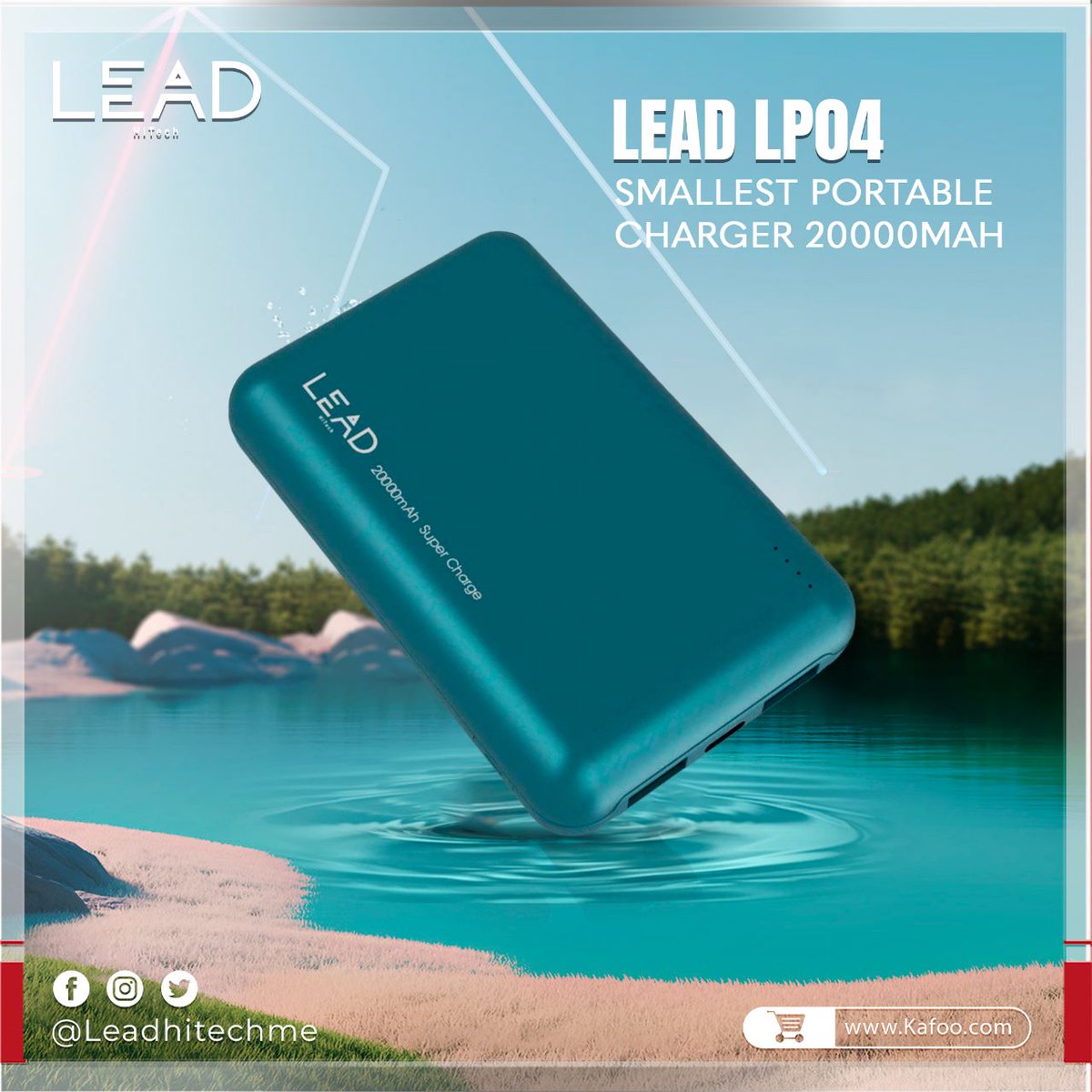 #لون صيفي يناسب كل سفراتك 🏖
#بطارية متنقلة من #لييد 
متوفر الان عبر كفو
kafoo.com/ar/%D9%84%D9%8…