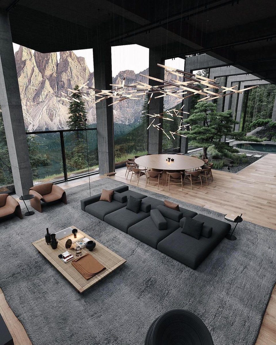 Home with mountain view #innovation #LeadOnClimate #YearInReview: #ArchitectureLicensure #Indonesia  
Original: Interiorvilla1