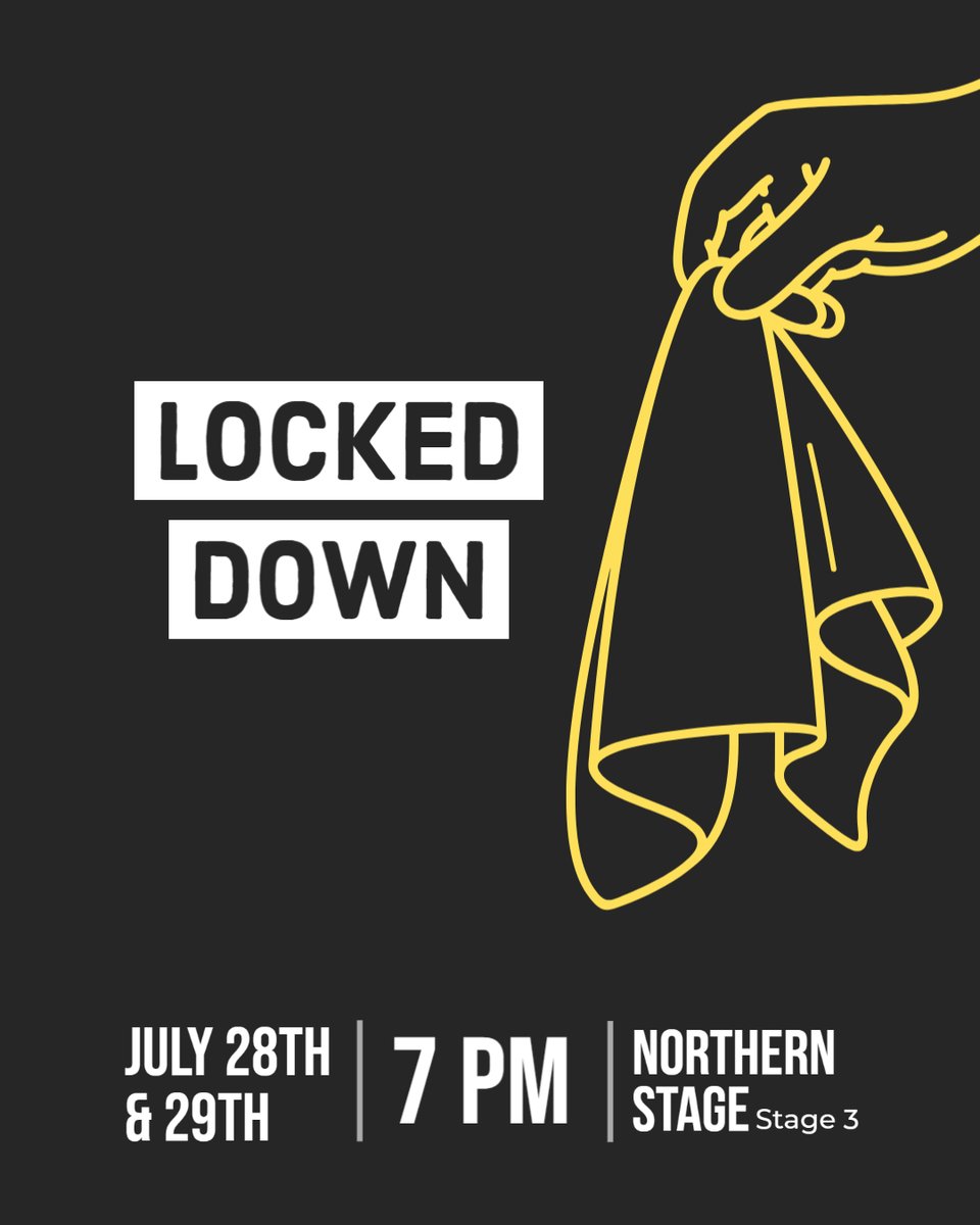 Introducing Locked Down. 

A short comedic play about three #students living together through #Lockdown. 

"Bum rags, #ketamine and soggy biscuits. What more could you ask for?" 🍪

The Northern Stage 

⏰ 7:00pm - 9:00pm 
📅 Friday 28th July
📅 Saturday 29th July