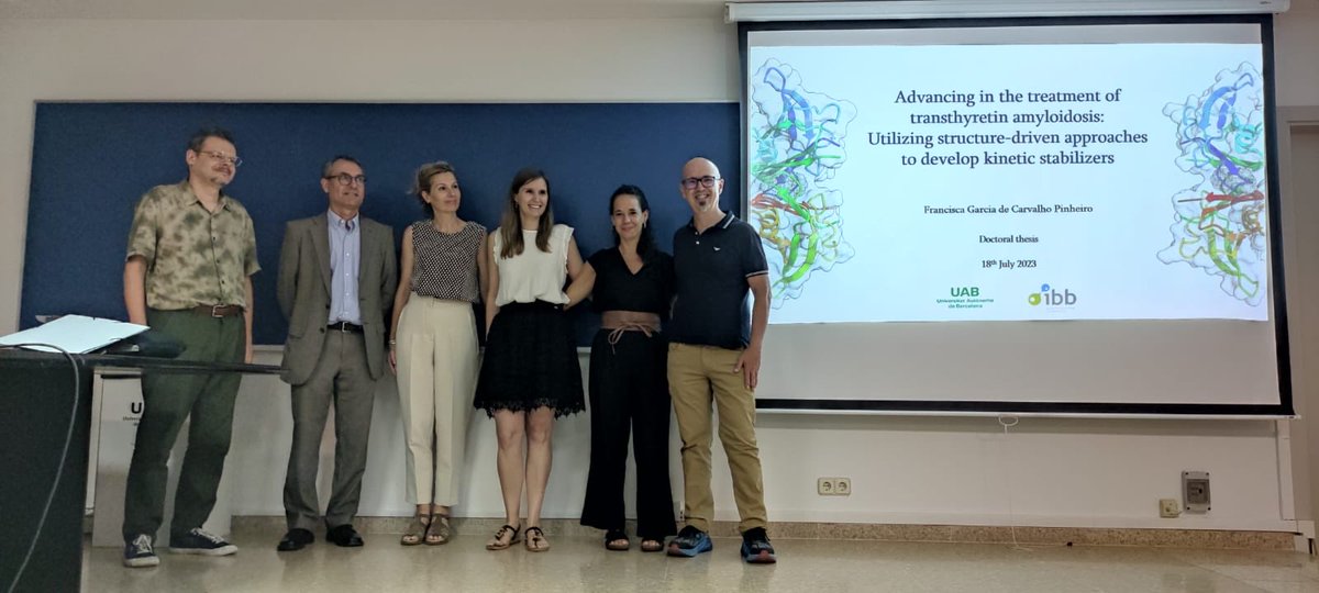Today is a very special day! <a href="/chicagpinheiro/">Francisca Garcia Pinheiro</a> has defended her PhD thesis! Congrats Dr. Pinheiro! We are all super proud of you! We had the best possible committee! with Fabrizio Chiti, <a href="/DMunozTorrero/">Diego Muñoz-Torrero</a> &amp; Maria Rosario Fernandez. Many thanks for the great discussion!!!