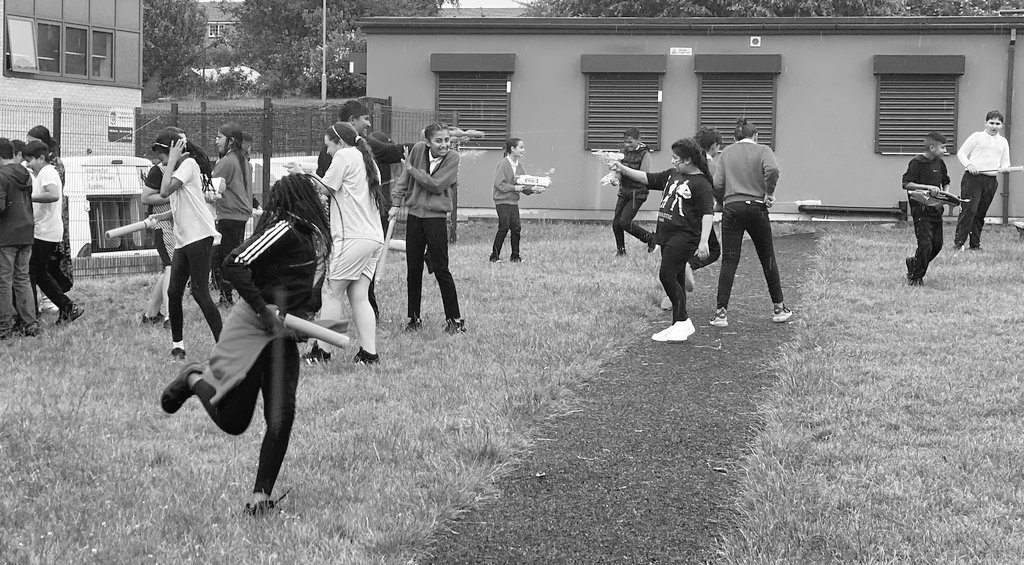 WestminsterBD3's tweet photo. A new Y6 tradition: Final Tuesday Water Fight! #welcomebelongflourishsoaked https://t.co/eQUxjS0u9d