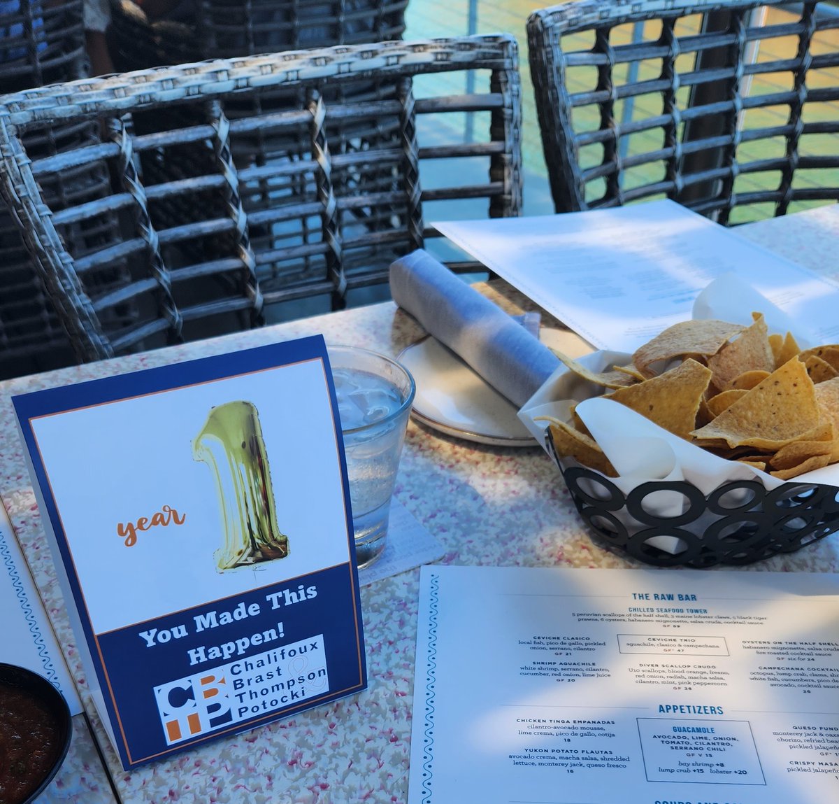 CBTPLaw's tweet photo. One Year, One Firm. The whole #CBTPLaw team enjoyed last Friday afternoon at Coasterra celebrating its 1-Year Anniversary. There was delicious food, good drinks, (slightly too difficult) trivia, and a spinning wheel. Looking forward to doing more great work together in Year Two! https://t.co/ZlLVZcvlmd