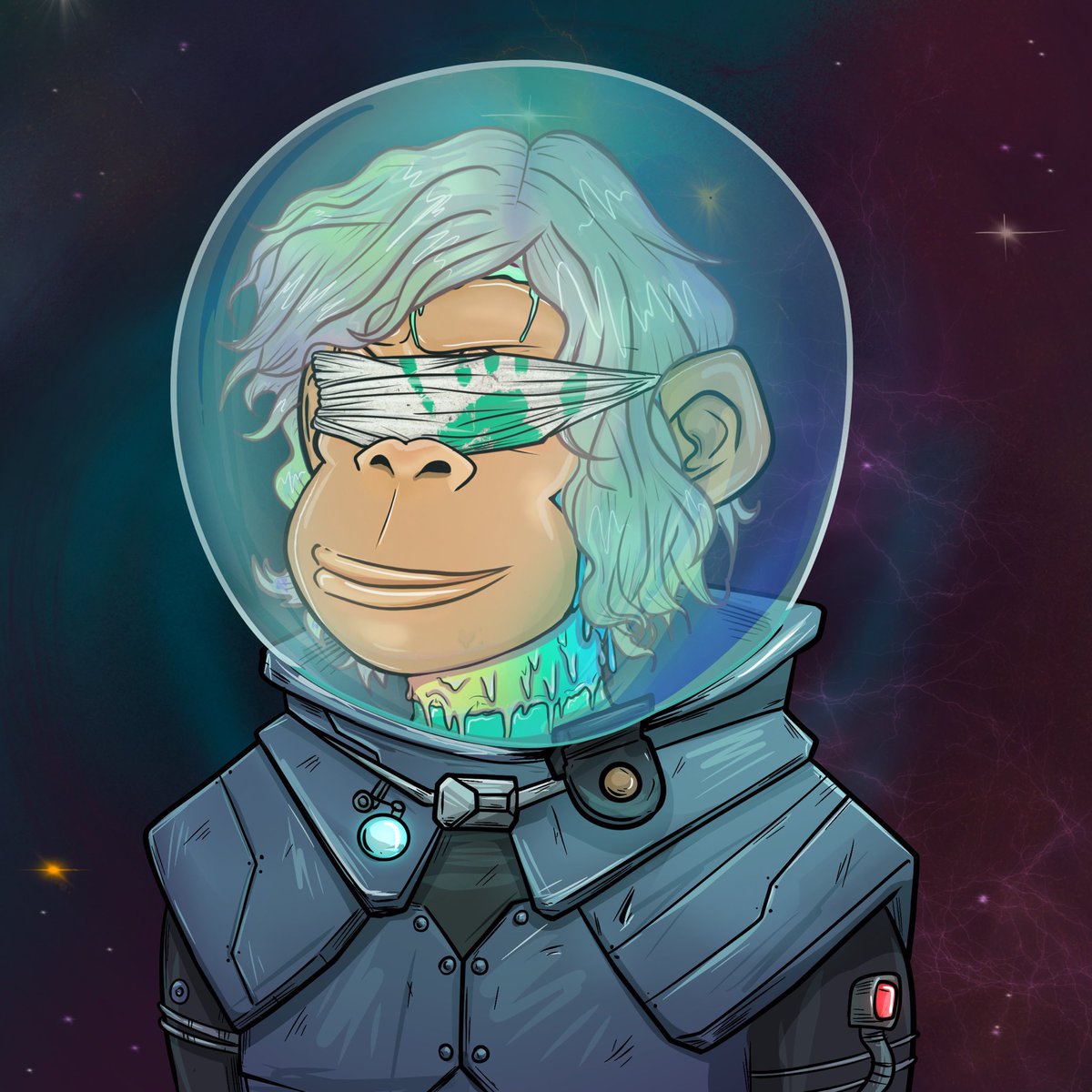 GM 🌌👩‍🚀 
I ate 🍦 and wanted to do this drippy body. Love it 🫶

Owned by our awesome fam member  <a href="/talkshismthelse/">Crypto Gin !Puff #PayLeaf🍃</a>