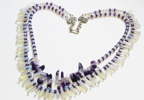 Statement Necklace, Opalite Stick etsy.com/listing/278594… via <a href="/EtsySocial/">EtsySocial</a> #EtsySocial