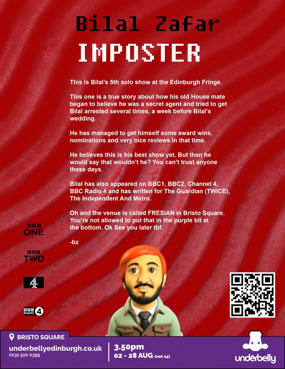 🔥IMPOSTER🔥 🃏At the Edinburgh Fringe 🎟️Tickets: tickets.edfringe.com/whats-on/bilal…