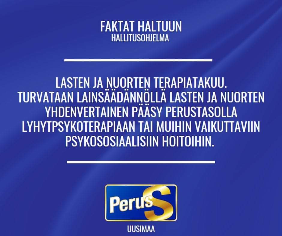 Sosialistihallitus äänesti terapiatakuun kaksi kertaa nurin, mutta nyt tämäkin toteutuu. #hallituaohjelma #terapiatakuu