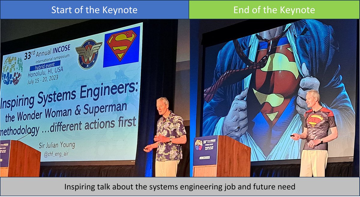 Inspiring talk about inspiring youth, working #systemsengineering people from (Sir Julian Young) @Chf_Eng_Air at the #incoseIS @incose_org for know and the future. A suprising END.