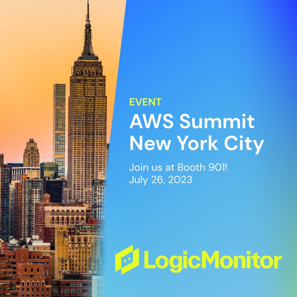 Excited to see you at <a href="/AWS/">Amazon Web Services</a> Summit NYC! Visit us at Booth 901 for demos and insights on how LogicMonitor enhances your AWS environment. Stay tuned for a special announcement!
 bit.ly/46Ms7t4