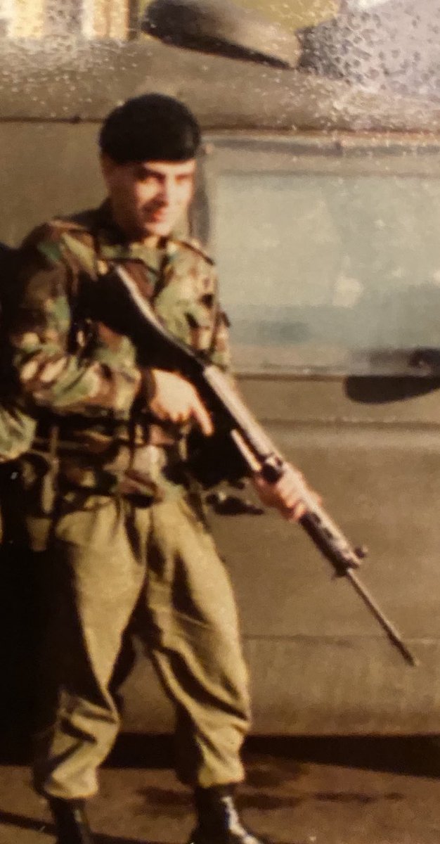 ex_major's tweet photo. @DavidPhilllips2 @SO2Med_HQRC @stu_taylor173 @Posted_to_BAOR @bootneck @CotterillWFR I was over 6ft so got the 84mm but clearly not much use for that in Belfast! #CharlieG #tankaction #puttees #OGs #sprog #58pattern https://t.co/DsiKlton9B