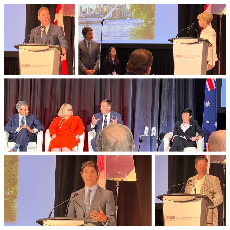 AOstlerCBA's tweet photo. Attended the impactful 2023 Australia-Canada Economic Leadership Forum in Toronto, an assembly of 150+ senior leaders from Australia and Canada. This Forum bridges policy issues, strengthens bilateral relationships and aims for sustainable post-pandemic growth. 🇦🇺🇨🇦 #AusCan2023 https://t.co/tnQ9yTfEgp