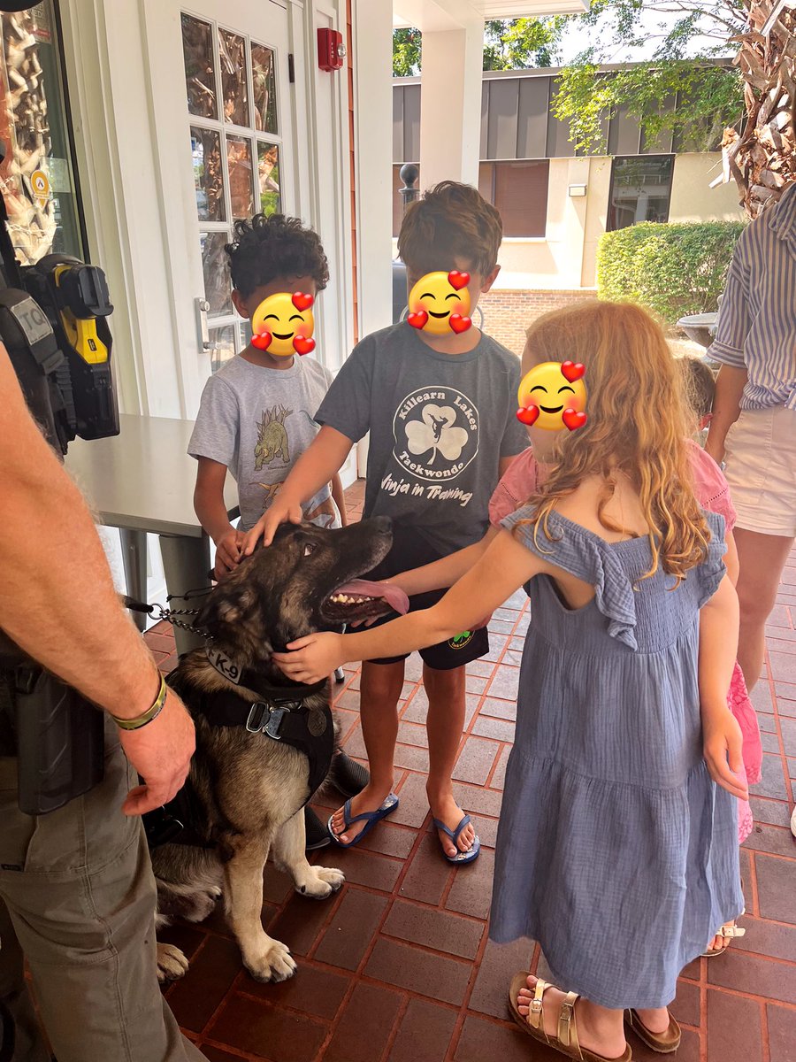 Ghost getting some luvins at a demo. #DailyDoseOfK9Ghost 💙💙