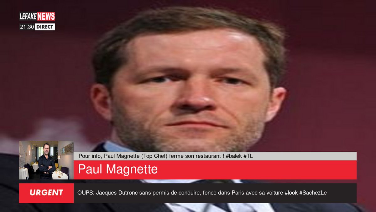 ℹ️ Pour info, Paul Magnette (Top Chef) ferme son restaurant ! #balek #TL