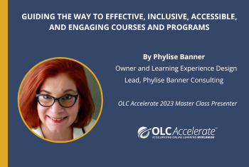 The Online Learning Consortium on X: 🗺️ 📍 The OLC Quality Scorecard is  the roadmap you need to help guide you to effective, inclusive, accessible,  and engaging courses and programs! Phylise Banner