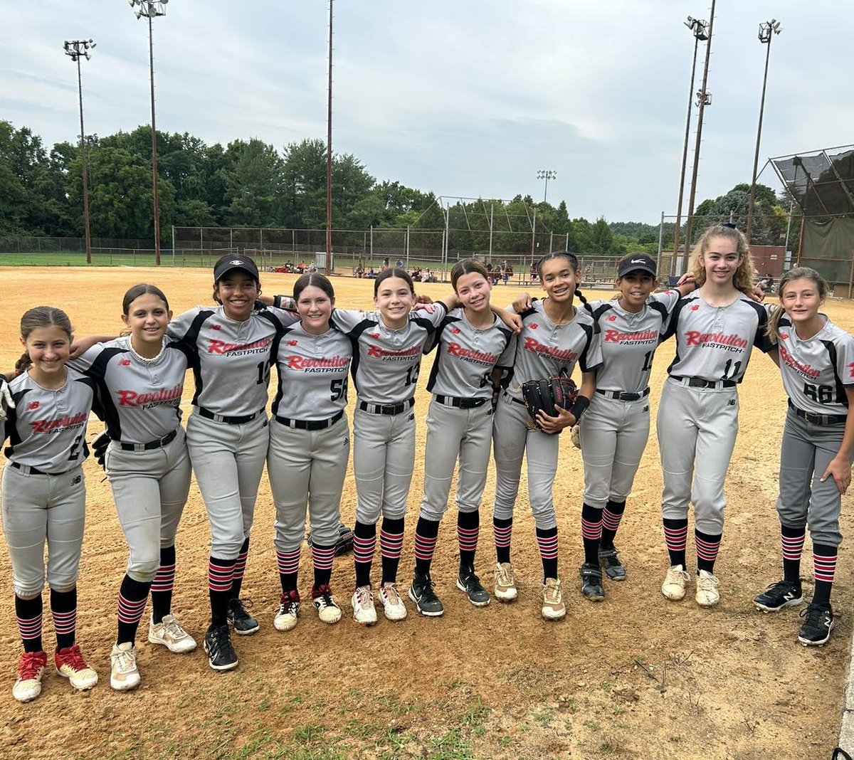 rev_fastpitch's tweet photo. Congrats to Revolution Schwanda (@rev_schwanda) for Tournament Finalist in @usssaeast Swing for the Rings (July 15-16)! Weather played havoc with both game days - they were in a semifinal game when storms stopped play. They went undefeated that weekend! #revolutionfastpitch https://t.co/ohp6sv9uHl