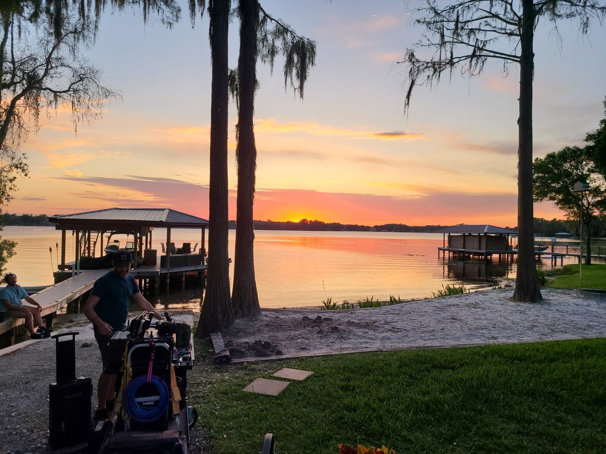 BluewaterFL's tweet photo. What a rewarding way to end a shooting day! #bluewater #filming #bts https://t.co/HBXnaLmgP3