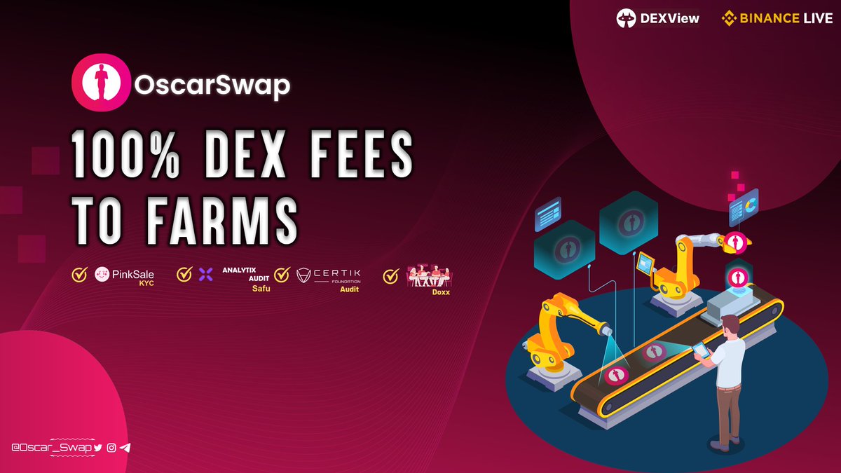 Oscar_Swap's tweet photo. ⚡️ 1-Stop Solution Trade, Earn, Bridge,Stake
📈Trade anytime, anywhere with Oscarswap
👉Visit: https://t.co/DOkqiYgsH5
#Oscarswap #Oscar #BSC #Arbitrum #ETH #DEX #Ethereum #DeFi https://t.co/tmMLm1xc0M