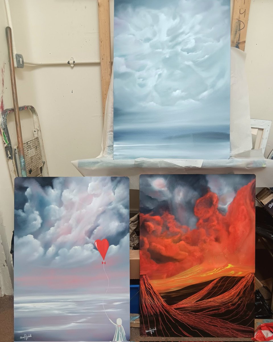l5paintings's tweet photo. Works in.progress experimenting with oils on board. May well resin once dry https://t.co/iS3GD2yCpx