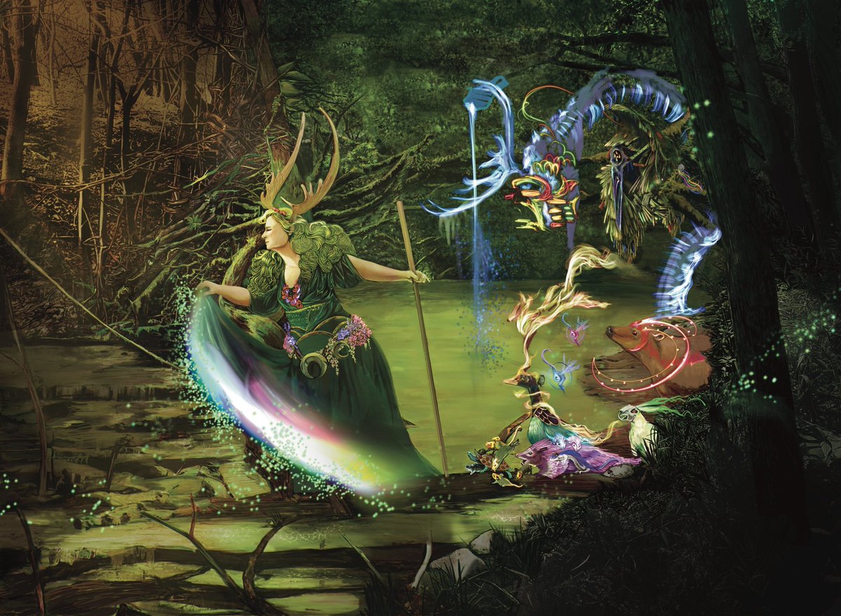 Ulmo8's tweet photo. @CozomoMedici @rollbitcom I create hand painted digital illustration os fantasy worlds. I bring a bit of esotericism and mysticism to create enveloping worlds.

I have this sample of work of mine. For any acquisitions tho. I please commend you to reach out to my agent @faerian_art ;)

#digitalpainting https://t.co/KOujzxpvYI