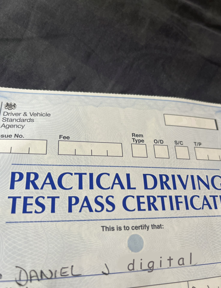 DigitalDan7's tweet photo. I can now legally drive car https://t.co/G2FFC8caMJ