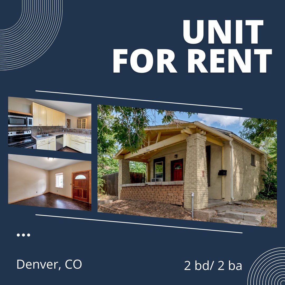 MaviUnlimited's tweet photo. This 2bd/2ba unit is available on August 10th in Denver, Co. https://t.co/Uro96YfVw1