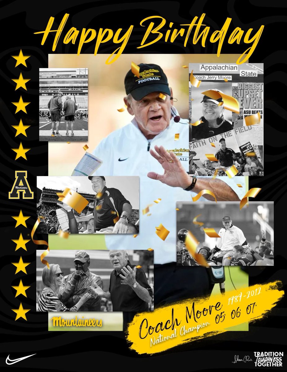 Happy Birthday to the legend, Coach Jerry Moore! #GoApp
