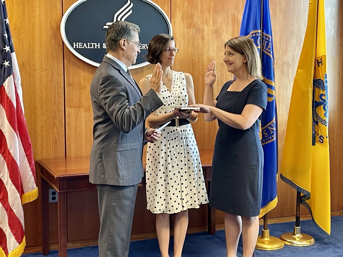 Thank you ⁦<a href="/SecBecerra/">Secretary Xavier Becerra</a>⁩ for the opportunity to join the team ⁦<a href="/HHSGov/">HHS.gov</a>⁩ as the 20th Director of ⁦<a href="/CDCgov/">CDC</a>⁩!  #joy #collaboration