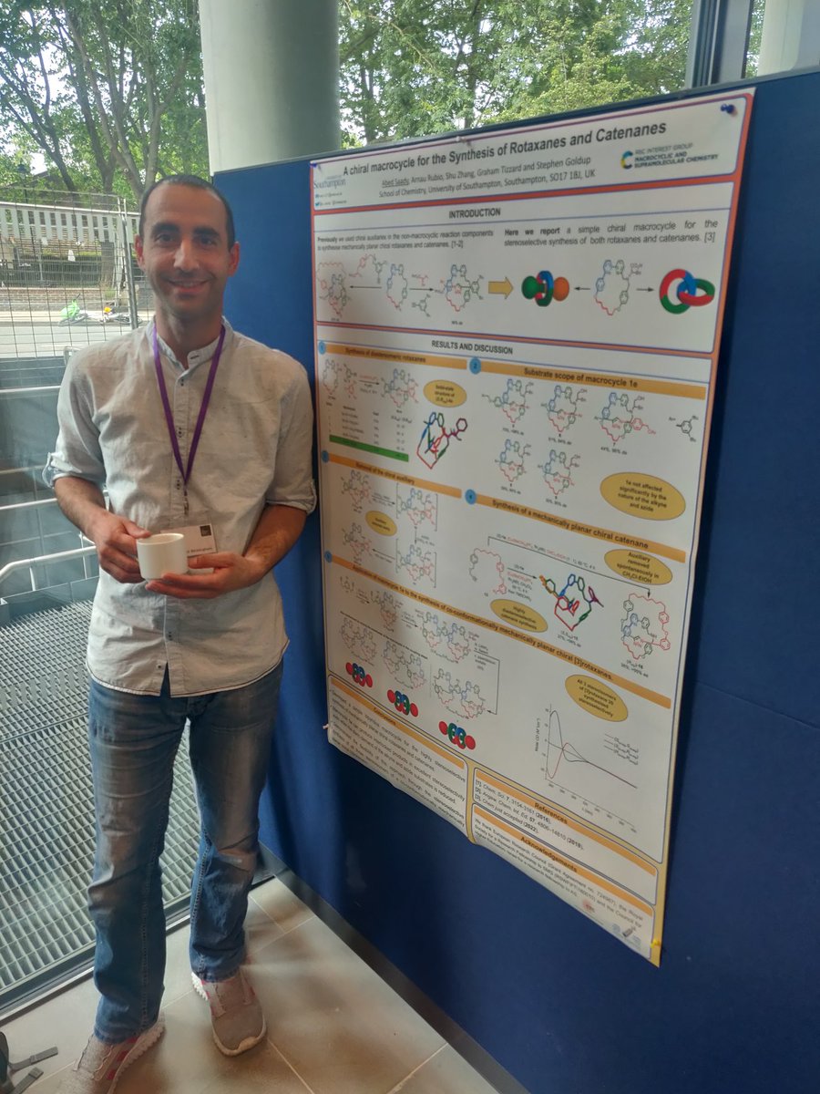 The Goldup Lab (@golduplab) on Twitter photo Come and see <a href="/e_saady/">Abed Saady</a> at poster 5 on our chiral macrocycle for the synthesis of rotaxanes and catenanes! 🔗🍖#ECRMASC Come and see <a href="/e_saady/">Abed Saady</a> at poster 5 on our chiral macrocycle for the synthesis of rotaxanes and catenanes! 🔗🍖#ECRMASC