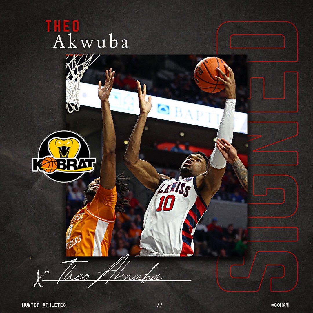 📃 𝒮𝒾𝑔𝓃𝑒𝒹. 𝒮𝑒𝒶𝓁𝑒𝒹. 𝒟𝑒𝓁𝒾𝓋𝑒𝓇𝑒𝒹! Theo Akwuba has signed his first pro contract with Kobra-Basket in the @Korisliiga - the top league in Finland 🇫🇮 #GoHAM | @takwuba1