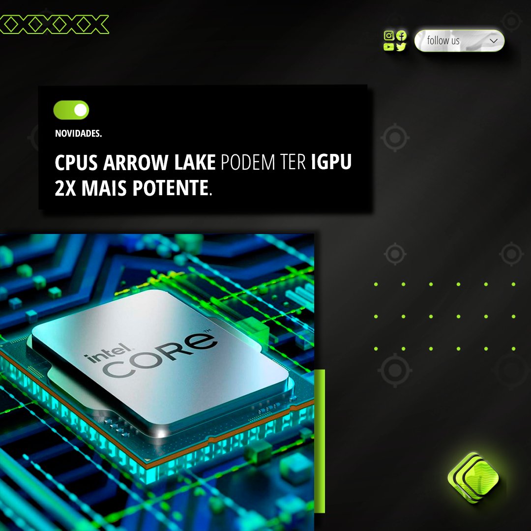 gamingfps_'s tweet photo. A próxima geração de CPUs está chegando! Os processadores Arrow Lake da Intel prometem uma iGPU até 2x mais potente que os da 14ª geração. 🚀

Os testes mostram ganhos de desempenho impressionantes, com até 21% de diferença em aplicações intensas. https://t.co/2AiH8L60Bu