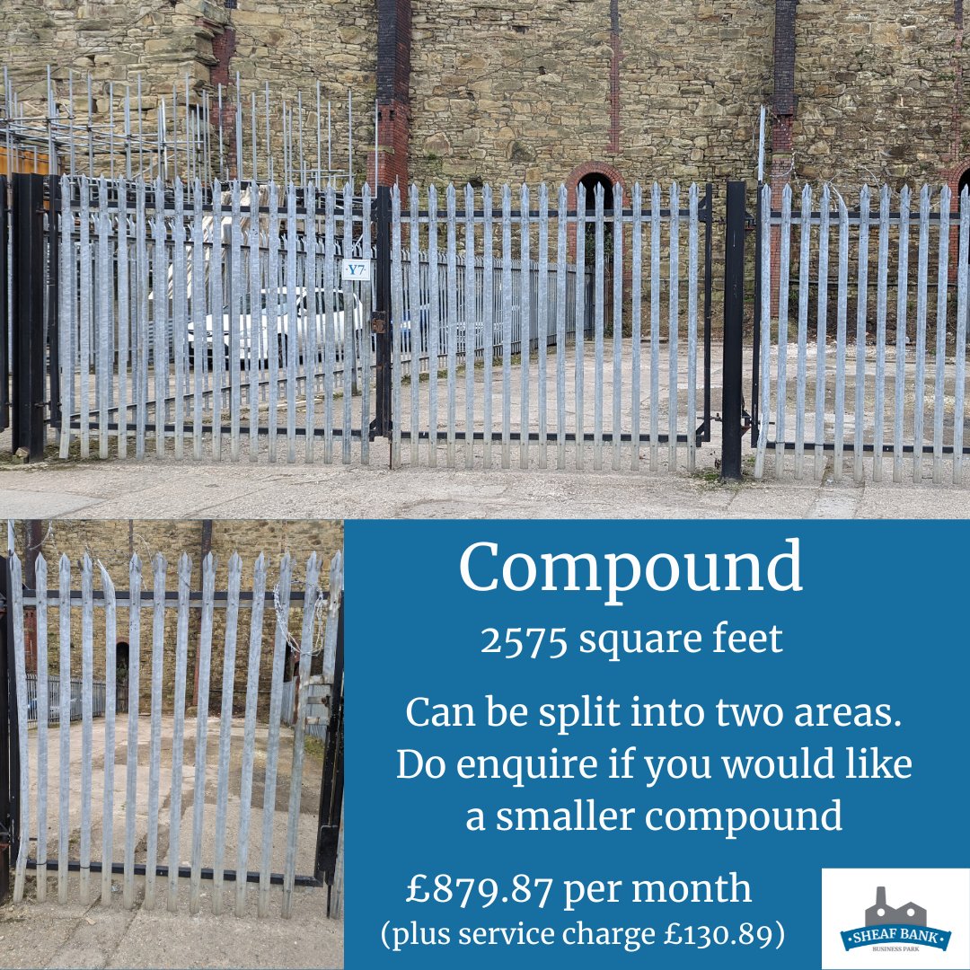 SheafBank's tweet image. Another exciting and rare type of unit is now available. A large compound! These only come up now and again. This one can be split into two if you need something smaller than 2575 square feet. 

#sheffieldissuper #sheafbank #secure #lockup #tolet #sheffield #smallbusiness
