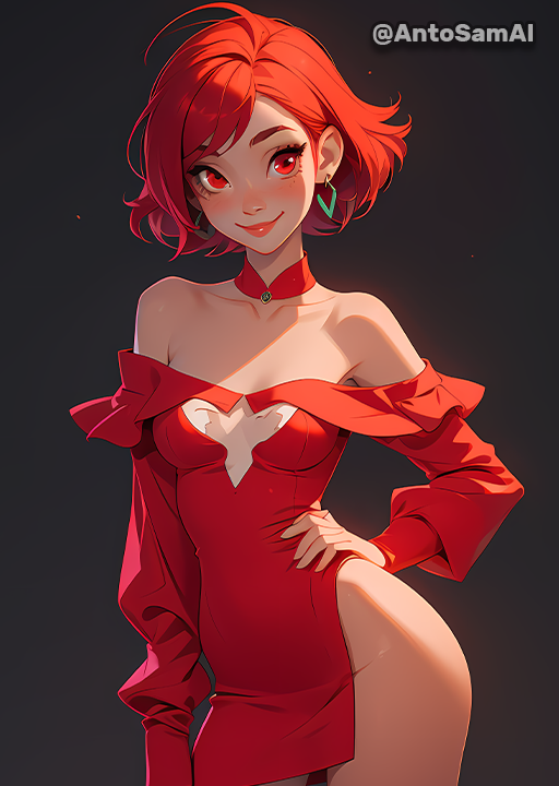 AntoSamAI's tweet photo. Les presento a Red ❤️ #AIgirl https://t.co/mGvUvGDmH3