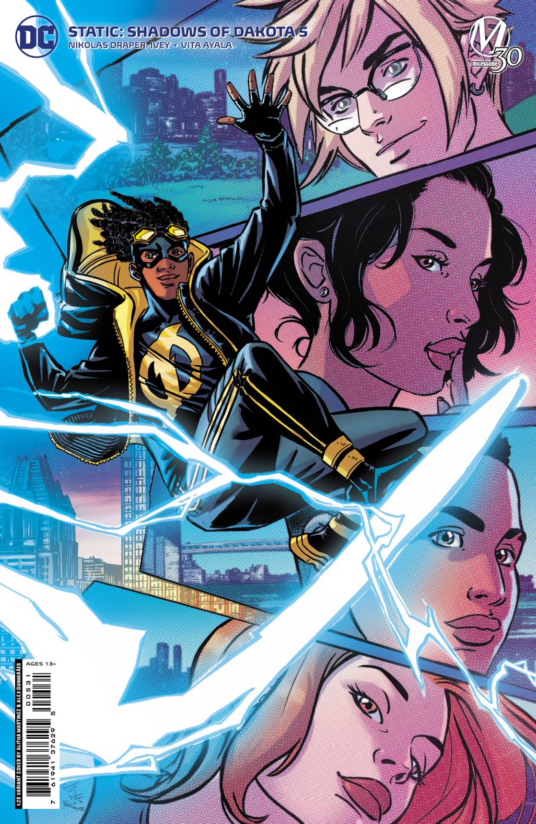 alex_guim's tweet photo. Also out today my colors for this variant Cover for STATIC: SHADOWS OF DAKOTA #5 
by the awesome @Ariotstorm 🚀🚀
Interiors by @definitelyvita and @NikDraperIvey
@DCOfficial #DCComics #Static #StaticShock #MilestoneComics #EarthM https://t.co/ahYqQdestj