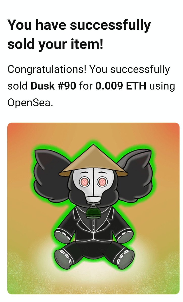 SOLD SOLD !!! ❤️‍🔥❤️‍🔥❤️‍🔥

Thank youu so much <a href="/aFillfollow/">Nicky N</a> for adopting my newest drop Dusk #90 and joining our fam again !! 😁 Your support means a lot to me 🥰

Welcome to the Baby Elephants Club 🩷 🐘 
#NFTCommunity