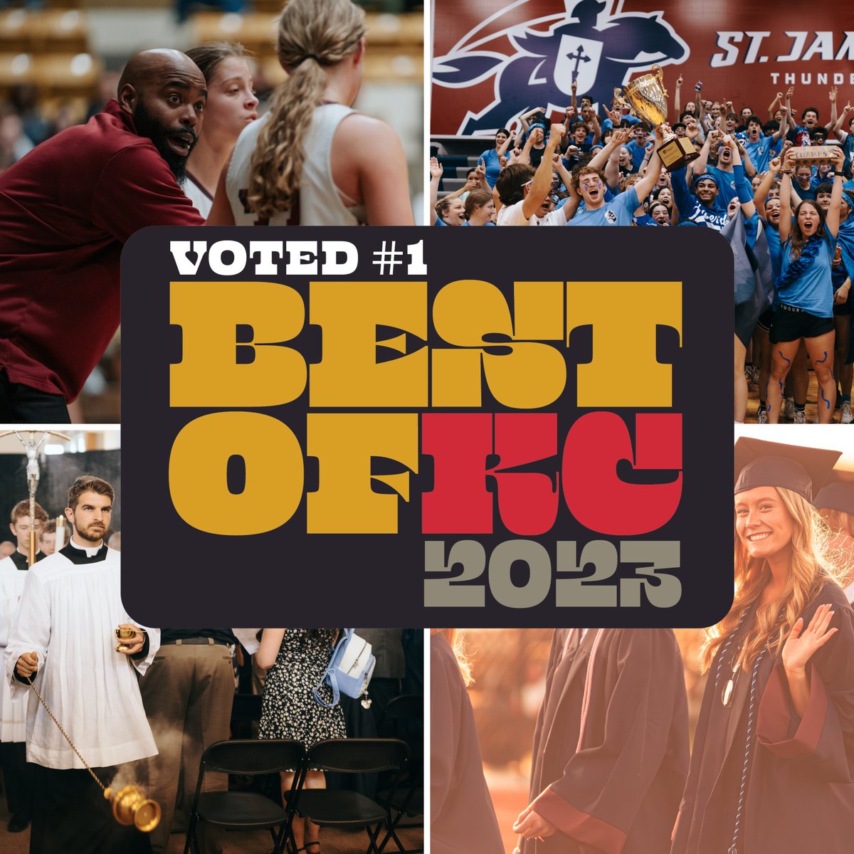 Heartfelt thanks to everyone who voted for our remarkable community in the @kansascitymag 's Best of KC! We are thrilled and honored to announce that its readers have awarded St. James Academy The Best Private School of KC #BestOfKC #sjathunder #fearlesssurrender