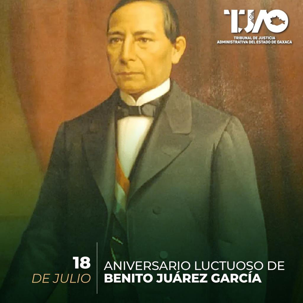 Hoy conmemoramos el 151 Aniversario Luctuoso de Don Benito Juárez García, ilustre oaxaqueño, Presidente de los Estados Unidos Mexicanos que sentó las bases para un país libre, democrático y de derechos.