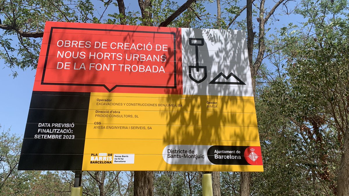 A buen ritmo el nuevo Hort de la Font Trobada y la transformación de los caminos de Montjüic.
<a href="/PladebarrisBCN/">Pla de barris BCN</a>
#Presupuestosparticipativos
<a href="/BCN_SantsMont/">Districte de Sants-Montjuïc</a> 
<a href="/bcn_ajuntament/">Ajuntament de Barcelona</a> 
<a href="/Fonttrobada/">Font Trobada</a> 
<a href="/boscmontjuic/">Institut Bosc de Montjuïc</a> 
<a href="/trespins_Bcn/">Escola Tres Pins</a>