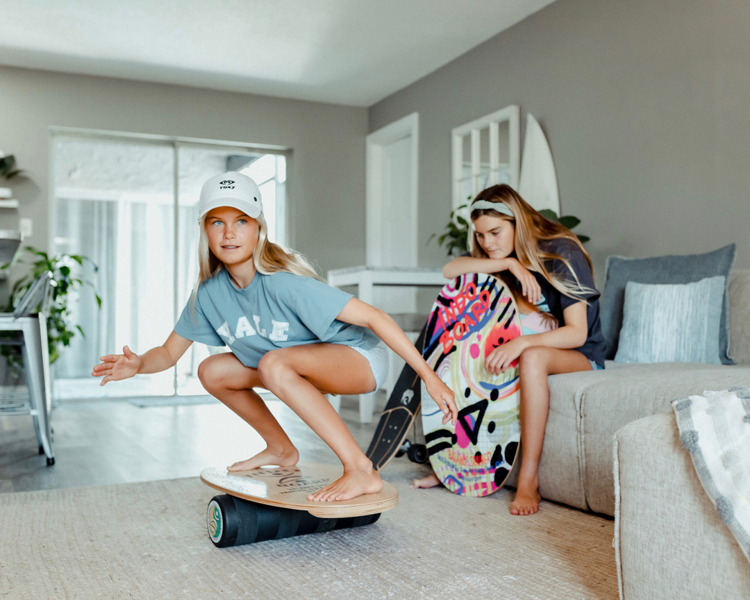 “When you can’t go Outdo • Go Indo”  - Hunter

Our new PrioFit Indo board get you closer to the ground making it easier for children and other new riders to learn. 🤙

#IndoBoard // #BalanceBoard
#Balance // #SurfTraining