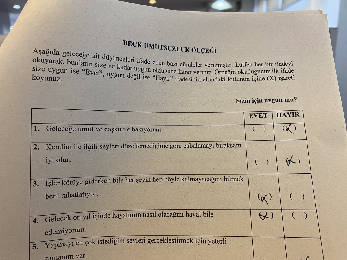 Yüksek lisansımı bitirdikten sonra yapmak istediğim araştırmamı buldum:İnsanların atanmadan önceki ve atandıktan sonraki umutsuzluk düzeyleri arasındaki farkın incelenmesi.