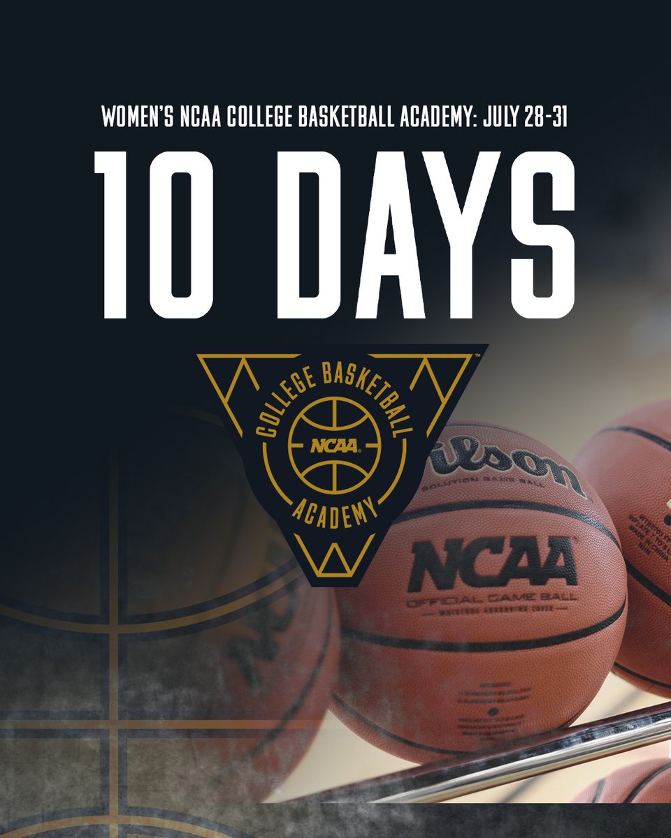 TheCBBAcademy's tweet photo. 🔟 DAYS UNTIL THE 2023 WOMEN'S NCAA COLLEGE BASKETBALL ACADEMY!  

#CBBAcademy | #CBA2023 https://t.co/CoIinppblP