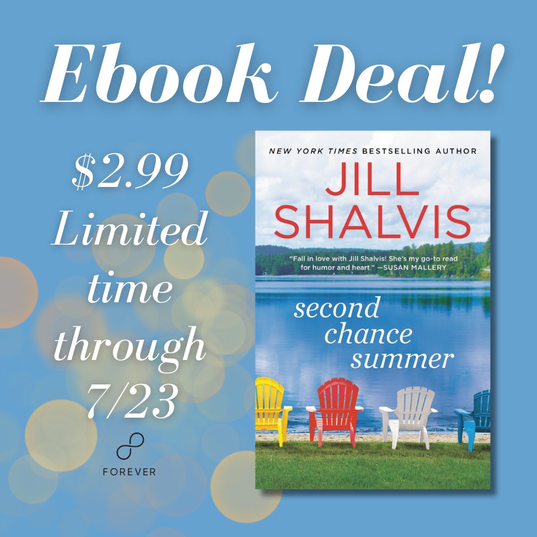 Read Forever Pub (@readforeverpub) on Twitter photo 🌲 A heartwarming small-town romance about second chances, family, and forgiveness 🌲
The eBook of Second Chance Summer by <a href="/JillShalvis/">Jill Shalvis</a> is only $2.99 through 7/23: amzn.to/3rnbP9Z 🌲 A heartwarming small-town romance about second chances, family, and forgiveness 🌲
The eBook of Second Chance Summer by <a href="/JillShalvis/">Jill Shalvis</a> is only $2.99 through 7/23: amzn.to/3rnbP9Z