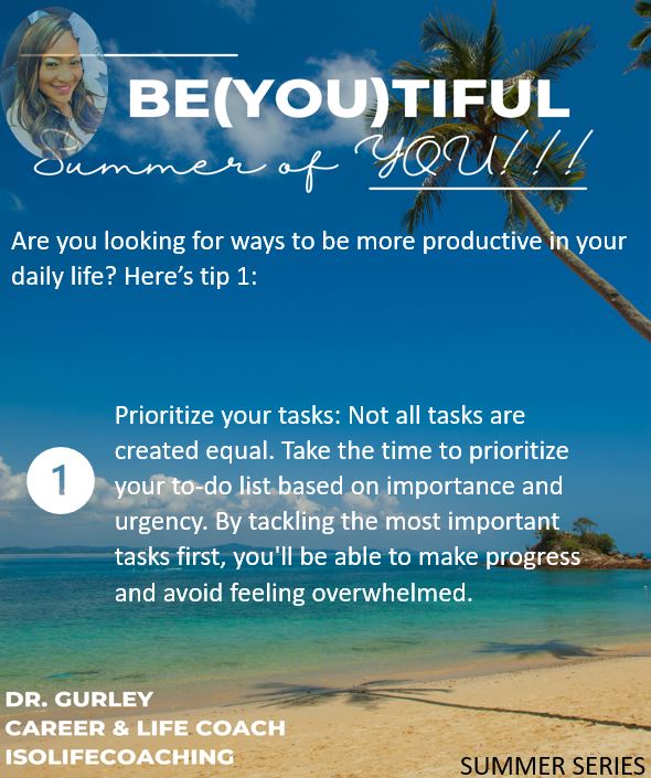 ISOLifeCoaching's tweet photo. Dr. Gurley has kicked off her summer series...This week is all about increasing productivity!

#isolifecoaching
#authentic
#workingmoms
#momboss
#procrastination https://t.co/RfqzNJUxXy