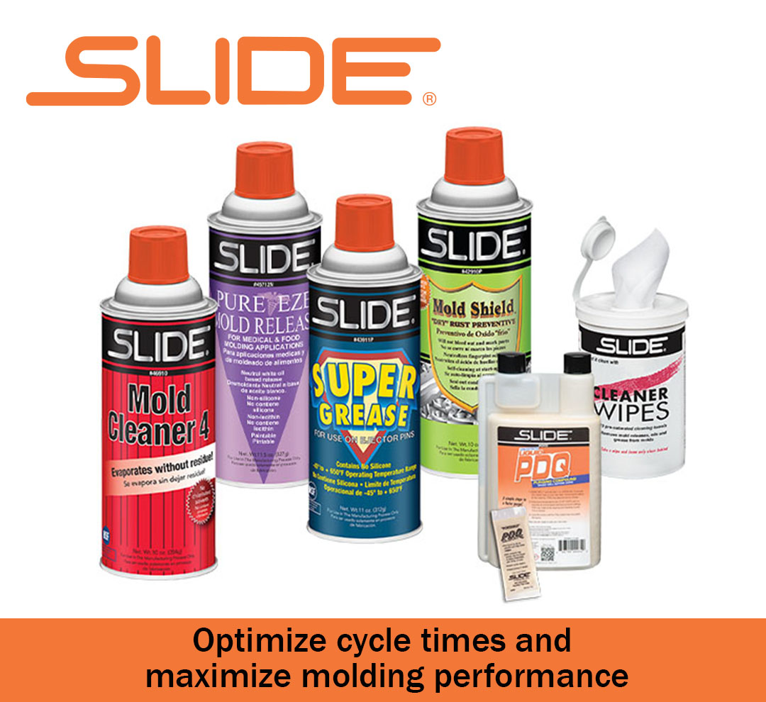 globeius's tweet image. From mold releasers and cleaners to food-grade and medical   compliant solutions, find the right @slideproducts solution to increase your mold   performance. 🚨 In stock in Florida and ready to ship globeius.com/collections/sl…… #injectionmolding #moldmaintenance #rustpreventative
