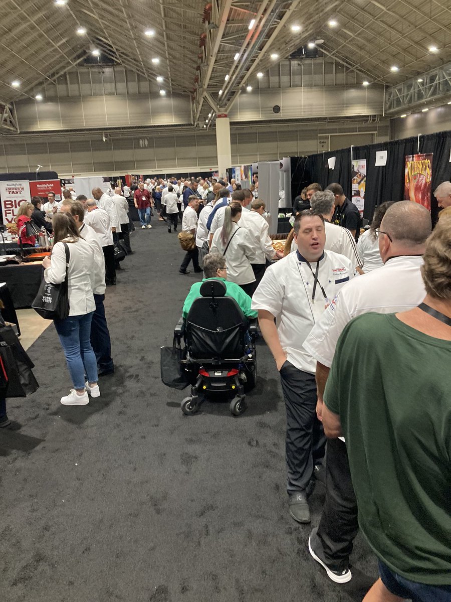 Trade show us busy with over 100 vendors today #acfchefs #acfnatcon