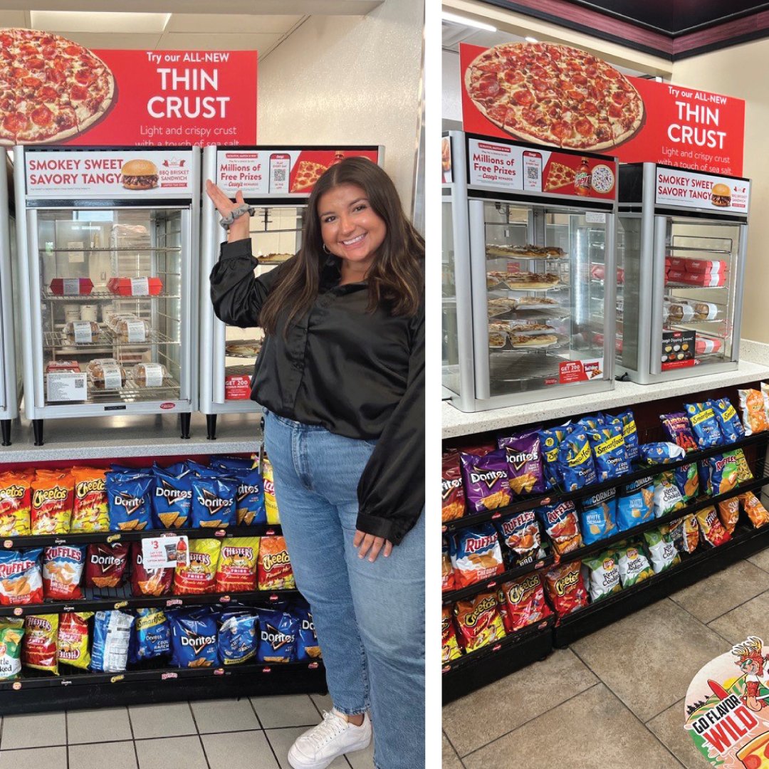 GSP account manager Ashley worked with @CaseysGenStore to develop in-store marketing to drive sales for their all-new thin crust pizza, now available at nearly 2,500 stores. 🍕 Did you know: Casey’s is America’s fifth largest pizza chain? #ConvenienceStores #StoresWeLove