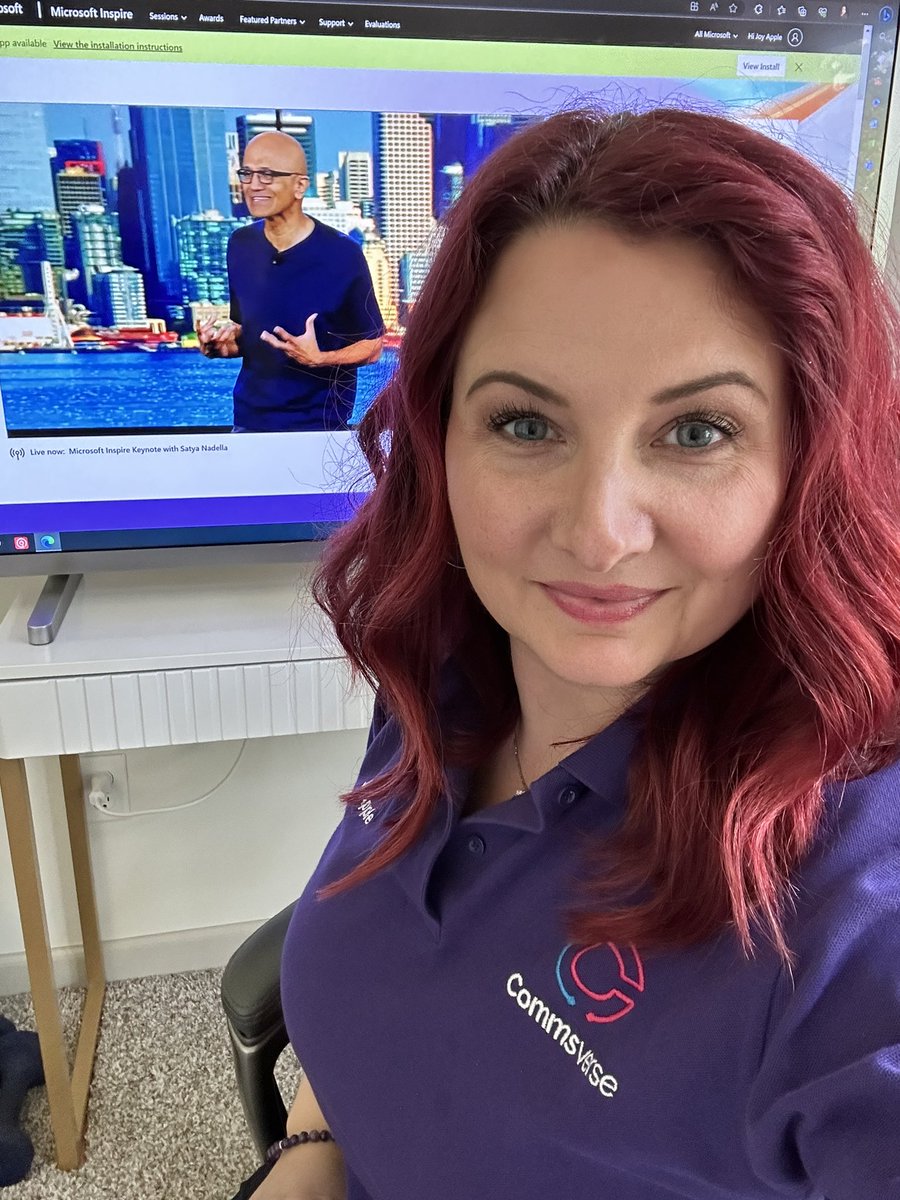 JoyOfSharePoint's tweet image. Here we go! @satyanadella and #MSInspire on the @LGUS big screen! 
#OneQuickWorks #partnersuccess