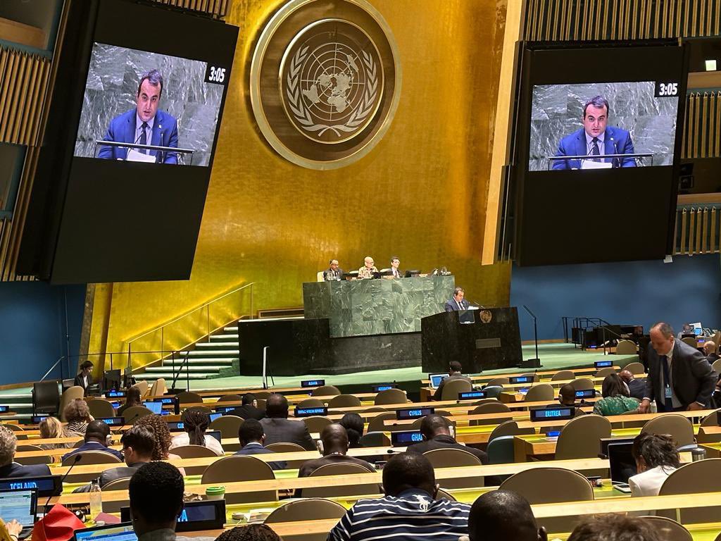 Had honour to make speech at @HLPF2023 underlined challenges 2 SDGs; firm commitment 2 #2030Agenda; present. of VNR in HLPF2024; full align. 2 all SDGs; sign. of digit. technologies 2 achieve SDGs. Development’s interdependence 2 peace&security