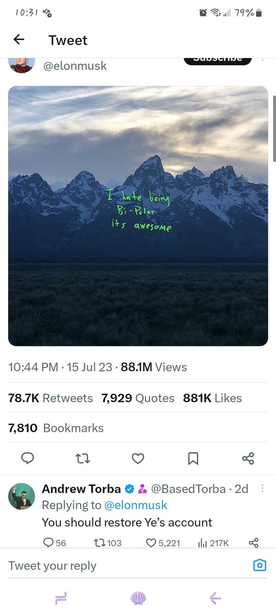rusti_wilson's tweet photo. @elonmusk @TwitterSupport Why do I have an issue using my main account but not this one?

I can't see my notifications, access my feed, see what's trending or tweet. 

I have two accounts from when I got suspended during the authoritarian's reign. Am I being censored still? https://t.co/BBO1OHxbXR