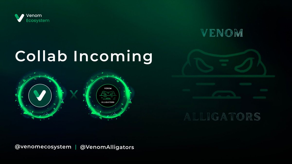 Venom_ecosystem's tweet photo. VenomEcosystem X VenomAlligators WL Giveaway 🐊
@VenomAlligators gave us 10 WL spots to share with you guys! 🚀

To be eligible for a spot🤝
1️⃣ Follow @VenomAlligators &amp; @venom_ecosystem
2️⃣ Like &amp; RT this tweet
3️⃣ Tag 3 friends
Winners will be announce after 24 hours⏰ https://t.co/QQNEJV9N1A