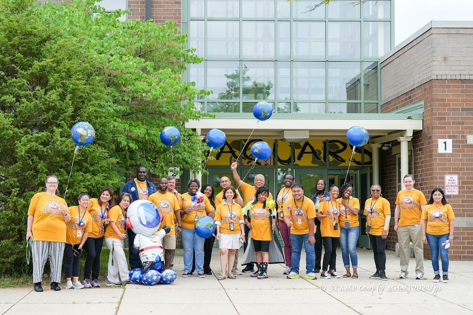 Title1_PGCPS's tweet photo. STAMP Camp STAFF at @MHMJES Ready for orbit #stampcamp #pgcps @pgcps @JamonLiburd  Ready to provide fun and engaging opportunities that will ignite curiosity and passion for our Space Cadets! #NASA @NASAEducation https://t.co/bp2vMFUfDP